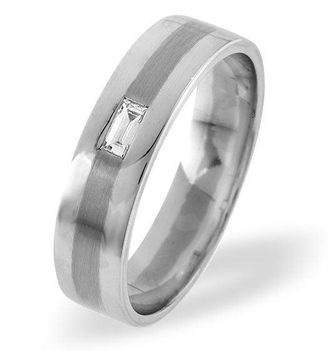 The Diamond Store Mens 0.07ct G/Vs Diamond Platinum Dress Ring