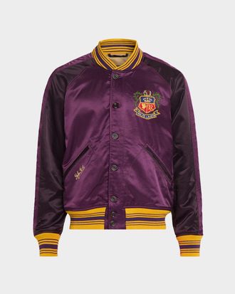 Polo Ralph Lauren Men & apos;s Embroidered Satin Bomber Jacket