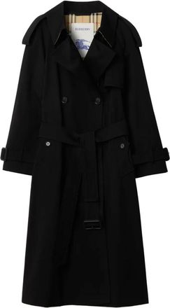 Burberry Long Gabardine Fitzrovia Trench Coat Clothing