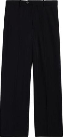Balenciaga Black Flat Front Pants