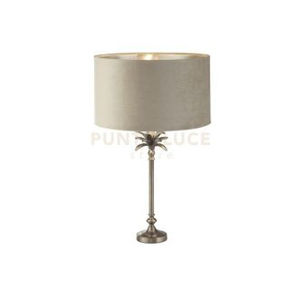 Searchlight Searchlight - Lampada Scrivania Contemporanea Palma Metallo Nichel Velluto Talmpa 1 Luce E27