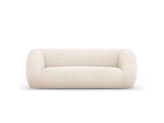 Cosmopolitan Design Sof&aacute; 2 plazas de tejido boucl&eacute; beige