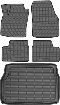 OEM Juego De Alfombrillas De Goma Para Coche Y Maletero Para Opel Astra Iii H Hatchback (2004-2009)