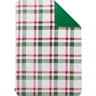 Hunter Reversible Plush Throw Blankets in Maria Juniper Plaid at Nordstrom