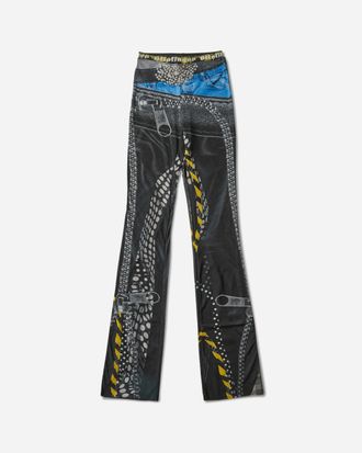 Ottolinger Women s Mesh Pants Polka Dot Zip Print