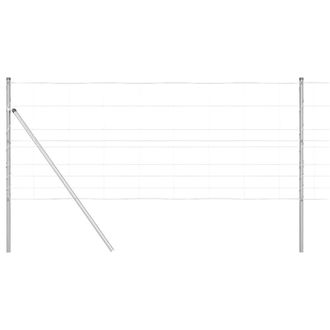 Berkfield Home Field Fence 1x100 m Galvanised Steel in Silver