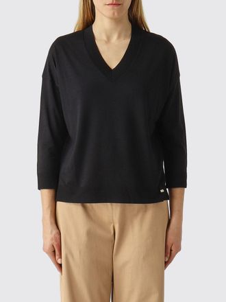 Herno Maglia in lyocell con scollo a V e stampa Teddy Bear