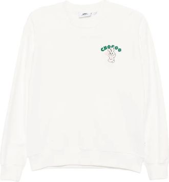 Chocoolate Felpa con logo ricamato - Bianco