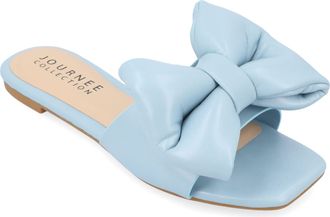 Journee Collection Women & apos;s Fayre Medium and Wide Width Flat Sandals