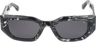Philipp Plein Vierkante Zonnebril - Dames - Zonnebrillen - Zwart - 51 MM - Accessoires