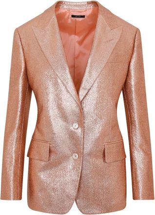 Tom Ford Iridescent Tailored Jacket - Dames - Blazers - Roze - XS - Leer - Jassen