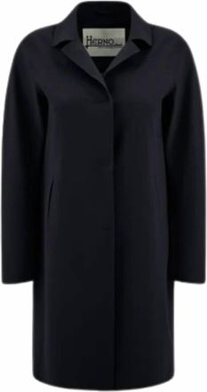 Herno Womens Notched Collar Single Breasted Casual Jacket In Black