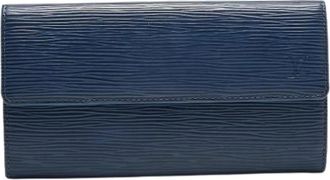 Louis Vuitton Pre-owned Wallet - Dames - Vintage Accessoires - Blauw - ONE Size - Leer - Vintage