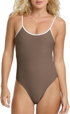 Billabong Tanlines Bound Sloane One-Piece Swimsuit in Incense at Nordstrom, Size X-Small
