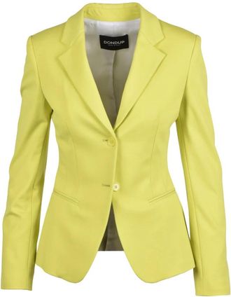 Dondup Giacca sfiancata - Dames - Blazers - Groen - XL - Leer - Jassen