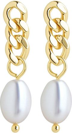 Sterling Forever 14K Gold Hana Chain Drop Earrings
