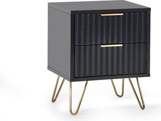 Julian Bowen Murano Lamp Table 55x45x40cm - Matt Black - Julian Bowen | TJ Hughes