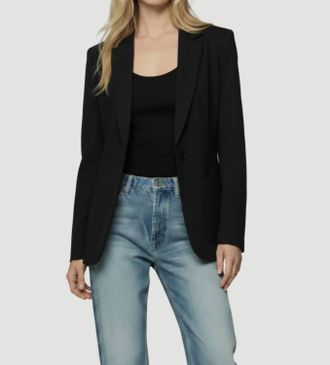 Majestic Filatures French Terry Blazer In Black