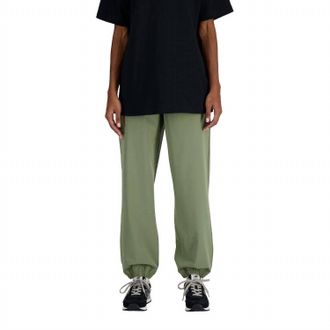 New Balance WomenS Athletics Stretch Woven Jogger Pants In Dark Olvine Green