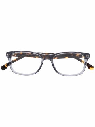 Carrera tortoiseshell-effect rectangle-frame glasses - men - Acetate - One Size - Grey
