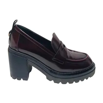 Sergio Rossi Schoenen, Dames, Paars, 37 EU, Leer, Mocassins Leer