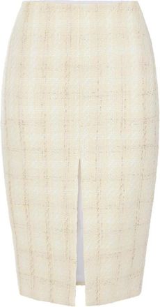 Elisabetta Franchi Rokken, Dames, Geel, XL, Tweed, Midi Tweed Rok