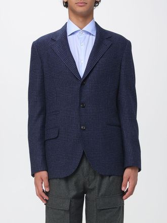 Brunello Cucinelli Blazer monopetto in lana con motivo pied-de-poule