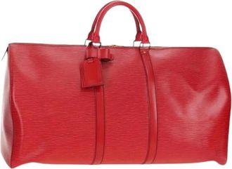 Louis Vuitton Pre-owned Boston Bag - Dames - Vintage Weekendtas - Rood - ONE Size - Leer - Vintage