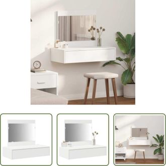 vidaXL vidaXL Tavolo da trucco moderno - Tavolo da Trucco Bianco 83 x 40 x 70 cm Legno multistrato