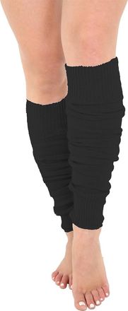 Generic Womens Girls Ribbed Knitted Neon Leg Warmers Ultra Soft 1980s Dance Legwear Fancy Dress Party Accessories - Ladies Stretchy Leg Warmers For Sports Yog