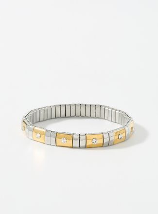 Simons Womens Two-tone accordion-like bracelet