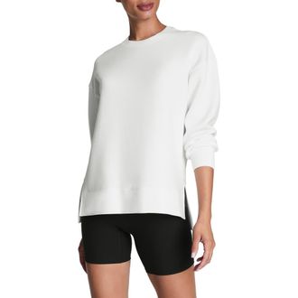 Spanx AirEssentials Crewneck Sweatshirt in Powder at Nordstrom, Size X-Small