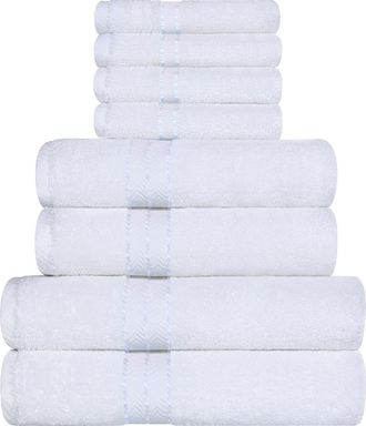 Superior Ultraplush Turkish Cotton Hotel Collection 8-Piece Towel Set in White at Nordstrom Rack, Size 8 Piece Set