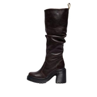 Dr. Martens (WMNS) Dr. Martens Kasey Kinsley Knee High Heeled Boots Dark Brown 42942200
