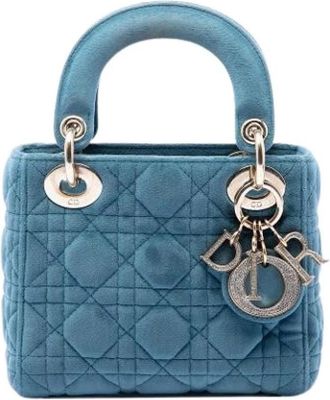 Dior Pre-owned Lady Handbag - Dames - Vintage Handtas - Blauw - ONE Size - Vintage