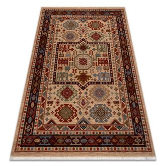 RugsX RugsX Wool Keshan Rug in Beige | Size: 80 cm x 145 cm