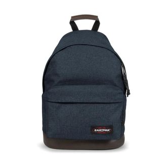 Eastpak Tassen, Heren, Blauw, ONE Size, Polyester, Blauwe Patched Rugzak Wyoming Stijl