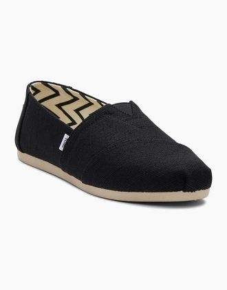 Toms Womens TOMS Alpargata Classic Cotton Womens Black Espadrilles - Size: 7