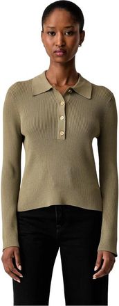 Michael Kors Polo shirt met lange mouwen en knopen - Dames - Polos - Groen - S - Tops