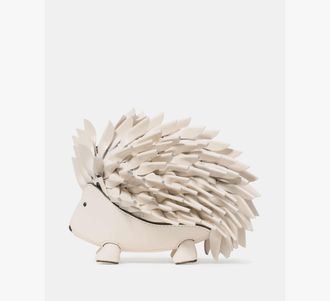 Kate Spade New York Womens Critters Stevie Hedgehog Mini Bag in Beige | Leather Animations