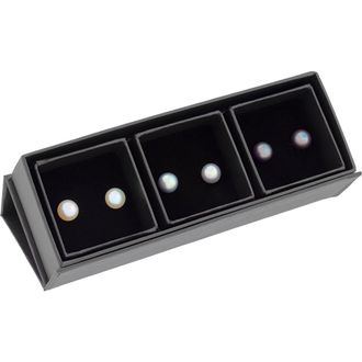 Splendid Pearls Set of 3 Freshwater Pearl Stud Earrings in White Multi at Nordstrom Rack