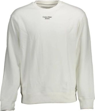 Calvin Klein Sweatshirts - Heren - Sweatshirts - Wit - 2XL - Katoen - Hoodies & sweatvesten