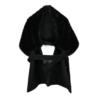 N&Uuml; Denmark Belted Stole - Dames - Wintersjaals - Zwart - ONE Size - Polyester - Accessoires