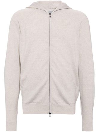 John Smedley merino zipped hoodie - Neutrals