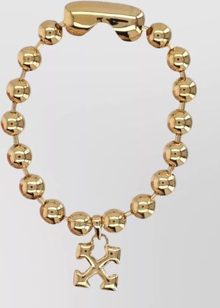 Off-white brass arrow ball bracelet