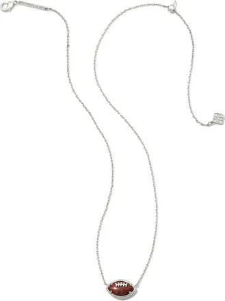 Kendra Scott Womens Football Short Pendant Necklace In Silver