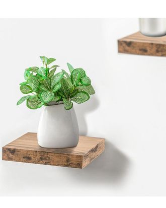 Sorbus Set Of 4 9In Square Floating Shelves