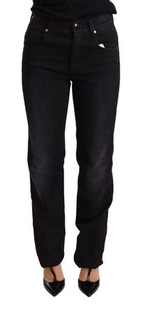 Ermanno Scervino Washed Straight blue Trouser Cotton Womens Jeans