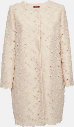 Max Mara Pink Embroidered Cotton Coat