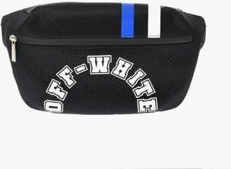 Off-white Perforated Nylon Bum Bag with Contrasting Details size Unica
